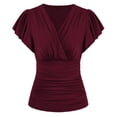 thumbnail image 2 of Blusa cruzada con frunces en la parte delantera, blusa ajustada con frunces, blusa ajustada con frunces, blusa ajustada con frunces, camisa, experiencia incomparable, 2 of 2