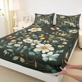 thumbnail image 3 of Castle Fairy Floral Butterfly 4 Pieces Queen Sheet Sets for Boys Girls,Chic Vintage Flowers Ultra Soft Flat Sheet,Botanical Plants Queen Fitted Sheet,Super Cozy Room Decor, 3 of 7