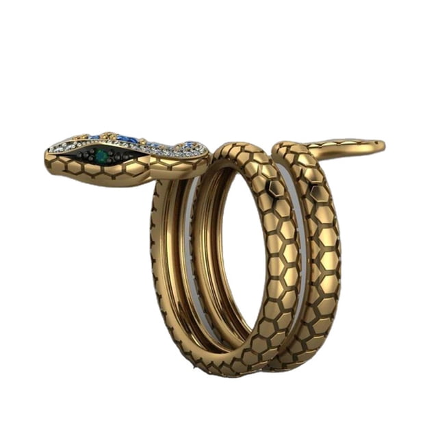 MasteelfCA Bague en Forme de Serpent, Bague Créative Mode Unisexe