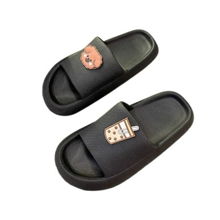 

Quealent Adult Men Shoes Home Slippers Men Summer Summer Home Slippers Indoor Silent Slippers Thick Sole Soft Men S Slippers Size 9 1/2 Or 9-10 Black 10