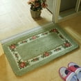 thumbnail image 3 of Pastoral Style Rose Pattern Non Slip Water Absorption Rectangle Carpet Floor Comes with Soft Touch Feeling, Comfortable to Step on Mat40×60cm, 3 of 4