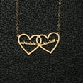 thumbnail image 4 of Vakki 18K Gold Plated Personalized Name Pendant Necklace Customized Any 2 Names Infinity Nacklace Double Name Double Heart Custom Name Nacklace, 4 of 5