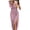 Pink, variant on Joernso Women Formal Dress Shiny Bright Surface Off Shoulder Dress Pleated High Waist Lady Split Bodycon Dress for Party Banquet Wedding