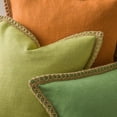 thumbnail image 4 of HZKAICUN Pack of 2 Farmhouse Decorative Throw Pillow Covers Burlap Linen Trimmed Tailored Edges 12 x 20 inches, 4 of 10