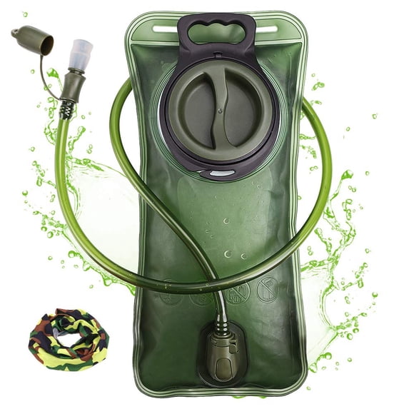 Mochila de hidratación CHERAINTI, 1,5 L, para senderismo, color verde militar