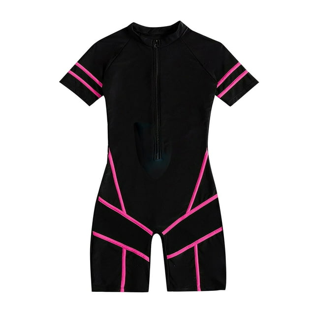 FhsagQ Women's Swimsuit Sets Plus Size Set Women's Color Block Rash Guard Mesh Splicing Upf 50 Surf Suit Knee Length Wetsuit Swimsuit Sets for Women with Robe L