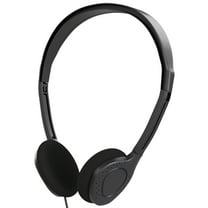 Maeline Bulk Wired Cord Stereo On-Ear Headphones with 3.5mm Audio Plug Compatible with Phones/Laptops/Computers/Tablets/MP3 for Children/School/Airplane Travel - 40 Pack, Black