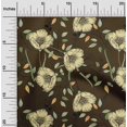 thumbnail image 2 of oneOone Polyester Spandex Brown Fabric Floral Fabric For Sewing Printed Craft Fabric By The Yard 56 Inch Wide-3M, 2 of 4