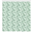 thumbnail image 3 of Ambesonne Paisley Shower Curtain, Buta Motifs Bicolored Art, 69"Wx70"L, Mint Green Laurel Green, 3 of 3