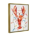 thumbnail image 3 of Stupell Industries Nautical Lobster Christmas Lights Holiday Painting Gold Floater Framed Art Print Wall Art, 3 of 6