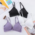 thumbnail image 4 of Women's Triangle Bra Cotton Bra Gathering Seamless Underwear Adjustable Shoulder Strap Without Steel Ring Beauty Back Wrapped Chest Sexy Underwear, 4 of 8