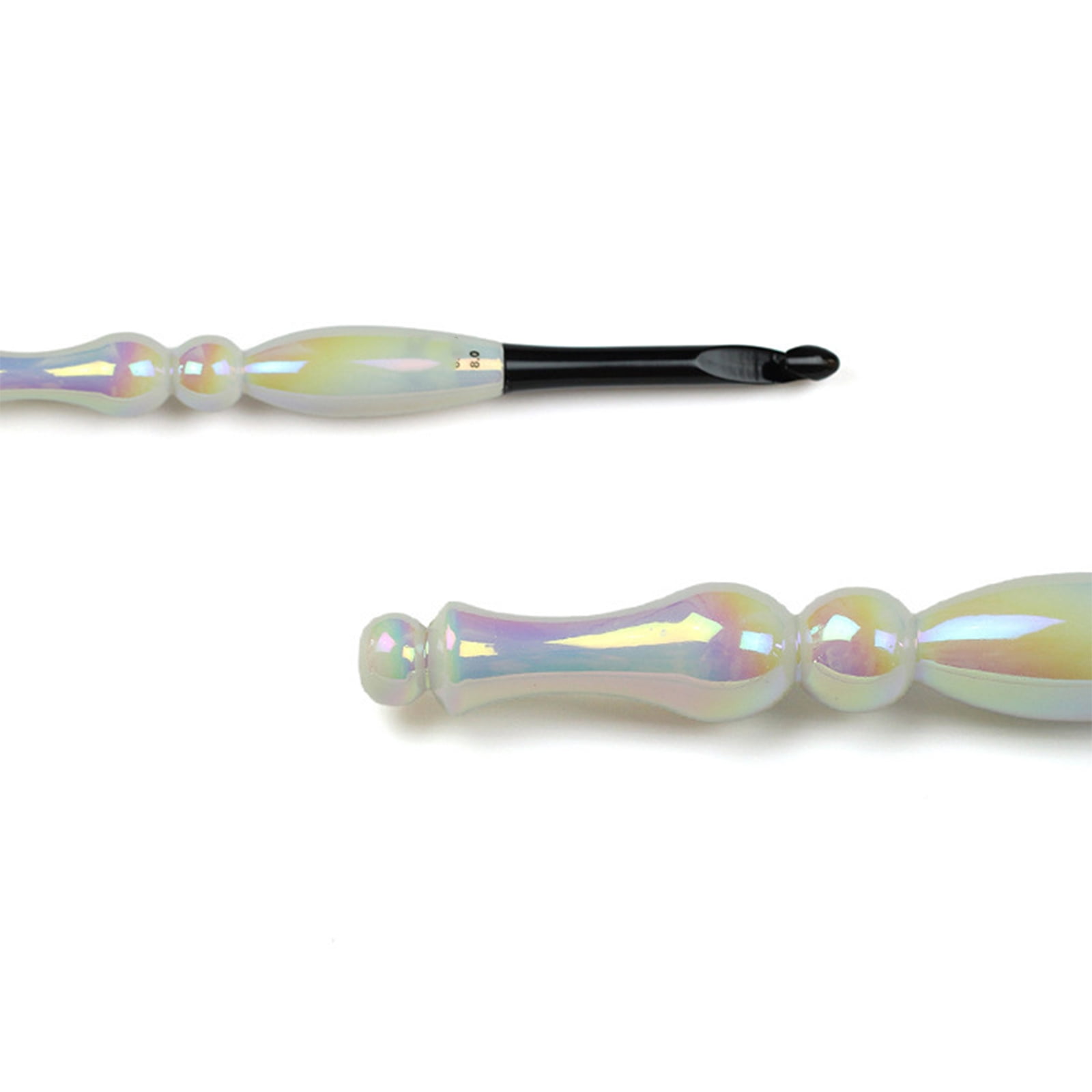 10Pcs Acrylic Handle Crochet Hook Set Ergonomic Grip Aluminium Crochet Hook Yarn Craft Tool for Sweater Scarf Socks Bag