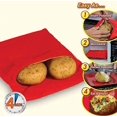 thumbnail image 2 of 4 Pcs Sac de Cuisson pour Pommes de Terre au Micro-Ondes Rouge en 4-6 Minutes, 2 of 7