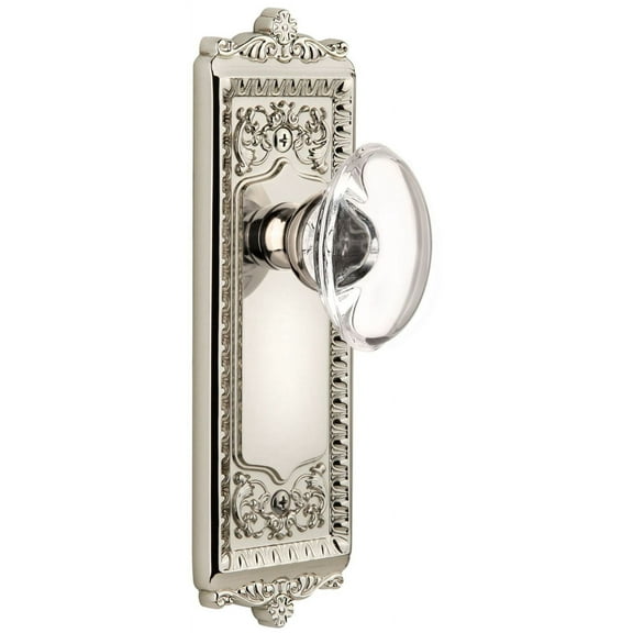 Grandeur 800317 Windsor Solid Brass Rose Dummy Door Knob Set - Nickel