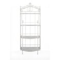 thumbnail image 1 of Heather Ann Creations W190714-AWHT Mazzy 4-Shelf Standard Steel Bakers Rack, Acrylic White, 1 of 1