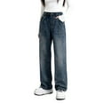 thumbnail image 2 of Pantalones vaqueros largos de invierno para niñas, pantalones vaqueros anchos con forro polar para tallas medianas y grandes., 2 of 9