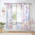 thumbnail image 6 of Pastel Tulip Pattern Breathable Sheer Curtains 63x42in Soft Light Filtering, UV Protection and Thermal Insulation, 6 of 7