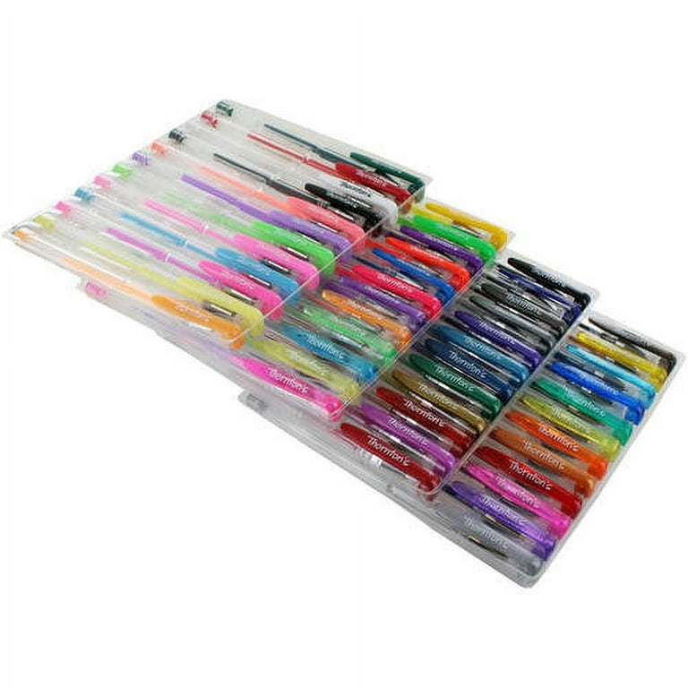 The Pen Showcase Pens for Journaling, Gel Pens, Markers and Liquid Ink Pens Assorted Colors Total of 12 Pens Bundle, Orange, Red Blue, Yellow, Black