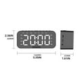 thumbnail image 3 of Altavoz compatible con Bluetooth Sidaley Reloj despertador con pantalla de espejo LED grande, 3 of 6