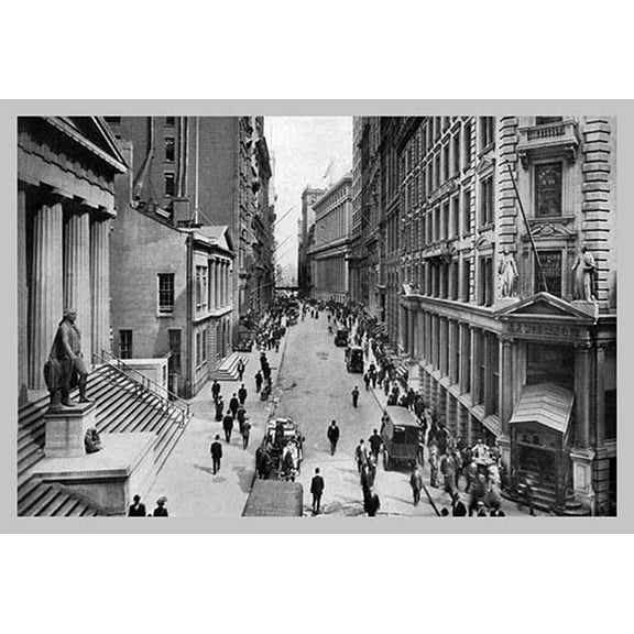 Wall Street, 1911 Fine art canvas print (20" x 30")
