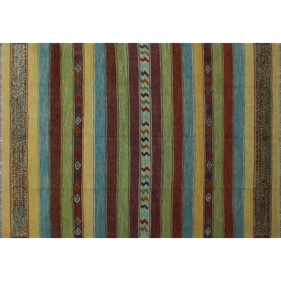 Berjasta Isaias Green/Gold Rug, 6'9" x 9'9"