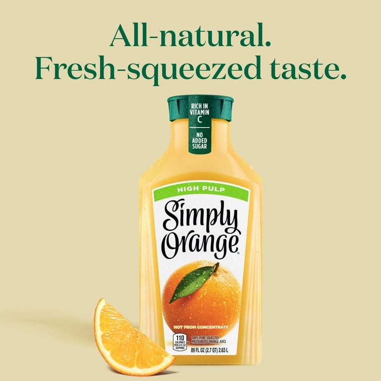 Simply Orange Juice High Pulp Bottle 89 fl oz