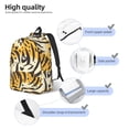 thumbnail image 5 of Casual Canvas Backpack Without Interlayer Large Capacity Stick Bag Design For Outdoor Shopping Office Outdoor Sports Tiger Skin Print Style Dimgray_1 Medium, 5 of 7