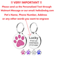 thumbnail image 2 of Personalized Dog Tags and Cat Tags, Glitter Paw Print Pet ID Tags, Laser Engraved with Your Text, Multiple Colors & Sizes, 2 of 6