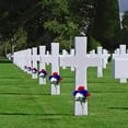 thumbnail image 5 of 1 Pcs Artificial Cemetery Flowers,Artificial Flowers Silk Bouquet,Faux Mums Flowers for 4Th Of July Decor,Memorial Day Flowers for Cemetery Veterans Day,Independence Day Table Centerpiece,Blue, 5 of 8