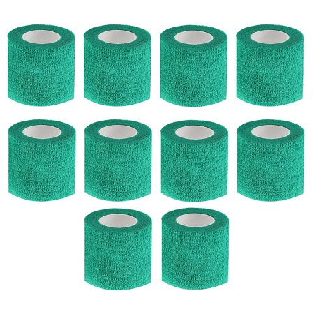 10pcs Tattoo Grip Tape Green, 2.95"x 5Yards Disposable Cohesive Tattoo Grip Cover Wrap Elastic Bandage Handle Grip Tube for Tattoo Machine Tattoo Grip Accessories