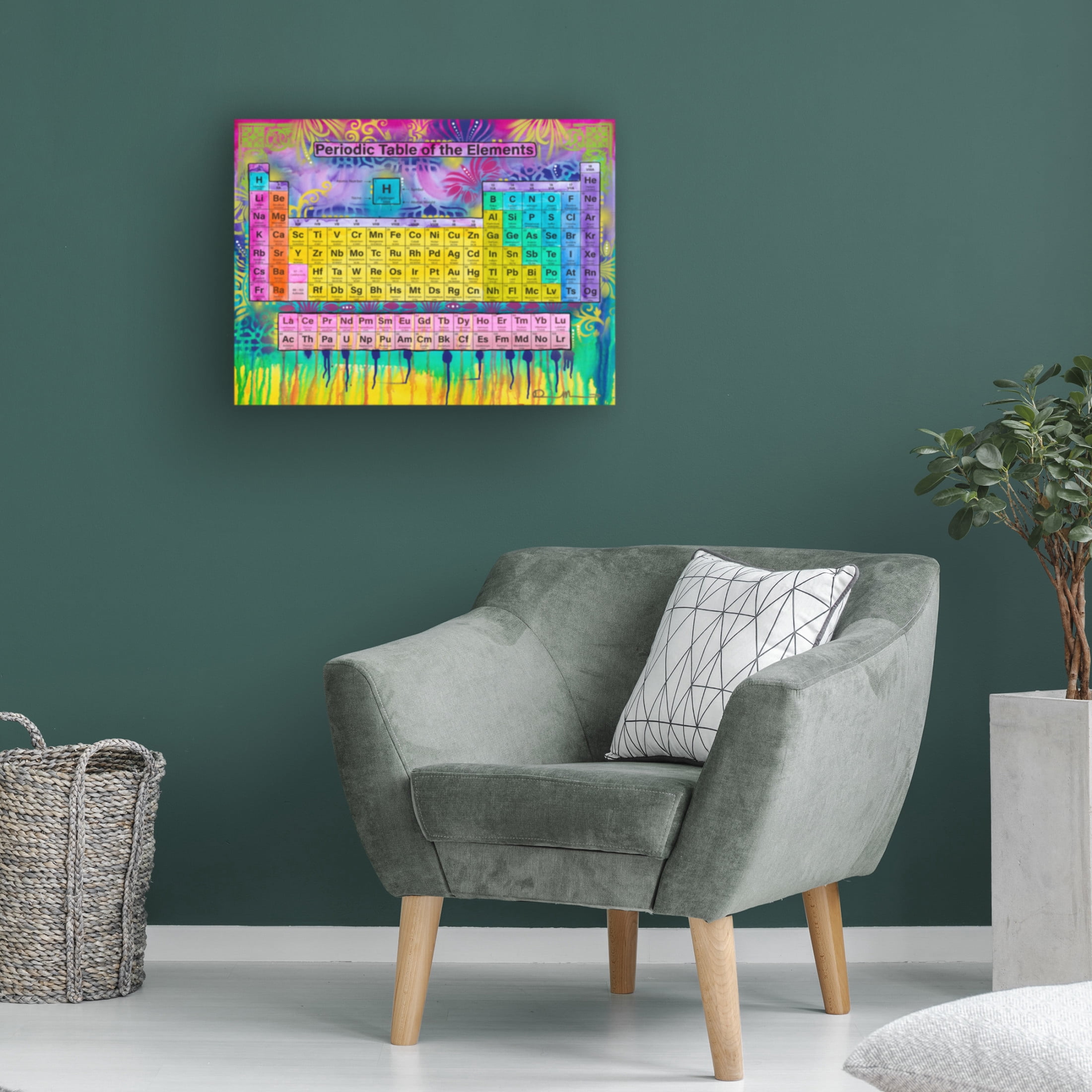 Canvas Wall Art - Dean Russo 'Periodic Table of the Elements' Wall Art for Living Room, Bedroom, or Office Décor by Trademark Fine Art - 32 x 24 Inches