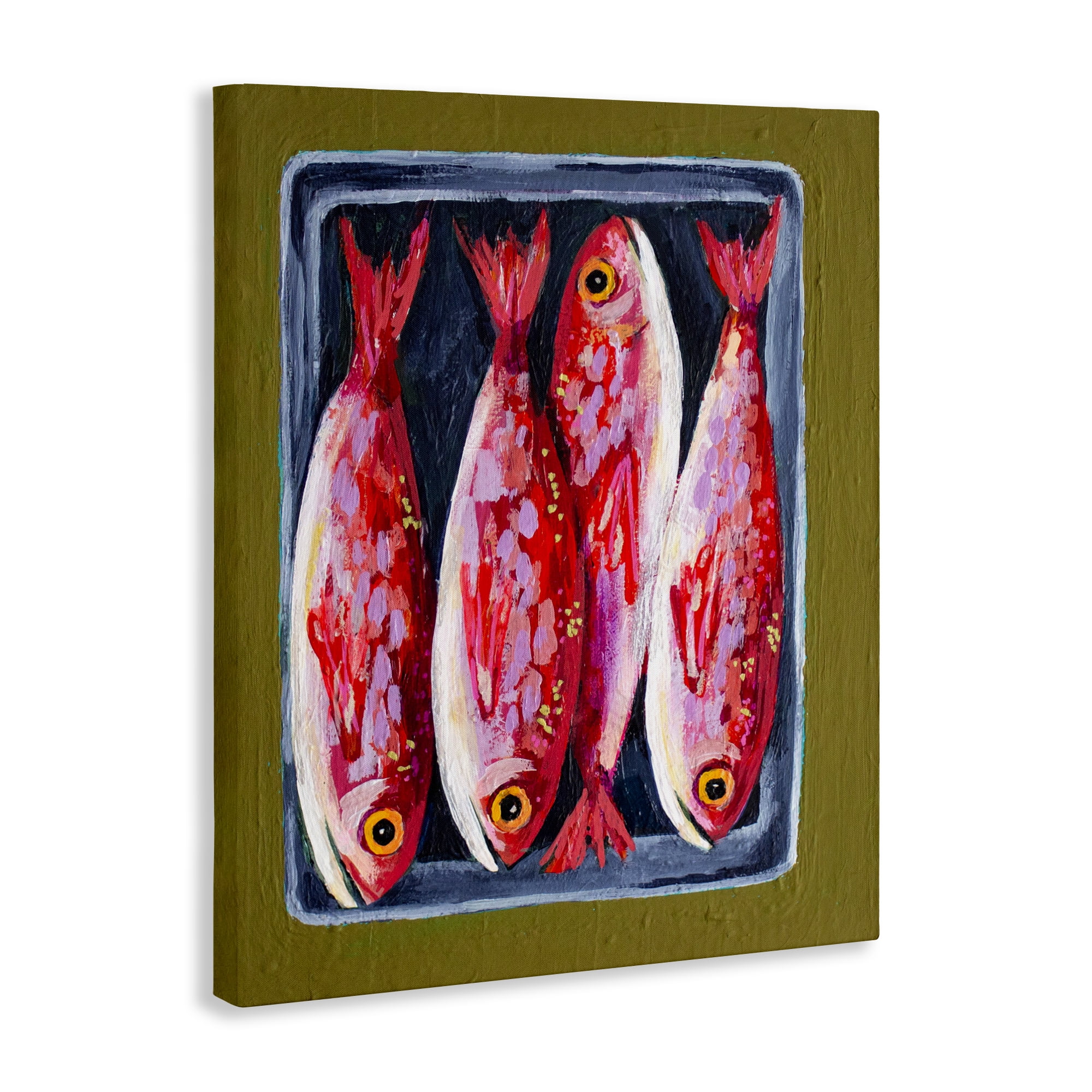 Stupell Industries Red Fish on a Platter Canvas Wall Art, design by Rachel Nerney