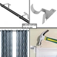 thumbnail image 4 of Raphary Curtain Rod Holders 3.51” Silver No Drill Brackets (2 Count), 4 of 6