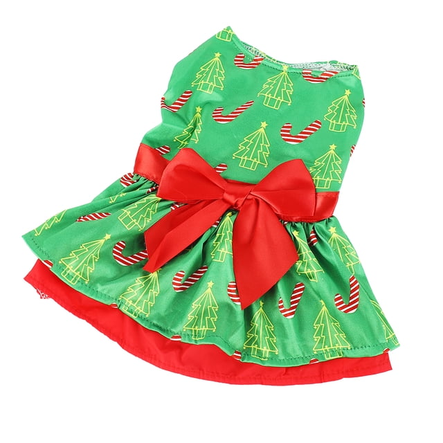 Viste a Tu Perro con Estilo Lindo Vestido de Perro con Patrón de árbol de Navidad Perfecto para Fiestas de Navidad y Uso Diario Deja que Tu Cachorro Celebre de Manera Festiva ANGGREK Otros