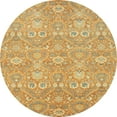 thumbnail image 1 of Ahgly Company Indoor Round Abstract Orange Oriental Area Rugs, 3' Round, 1 of 6