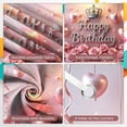 thumbnail image 4 of Pink Theme Banner Royal Crown Princess Backdrop Pink Roses Sparkling Letters Glamorous Party Backdrop for Birthday Party Girls' Birthday Indoor Decoration, 4 of 9