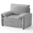 thumbnail image 6 of ROGALIS 42" Modern Armchair, Oversized Accent Chair with Padded Arms, Chenille Fabric, Grey, 6 of 7