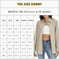 thumbnail image 3 of VDJ Womens Button Down Shirts Long Sleeve Casual Collared Business Blouse Lightweight Casual Work Tops Size XXL, 3 of 10