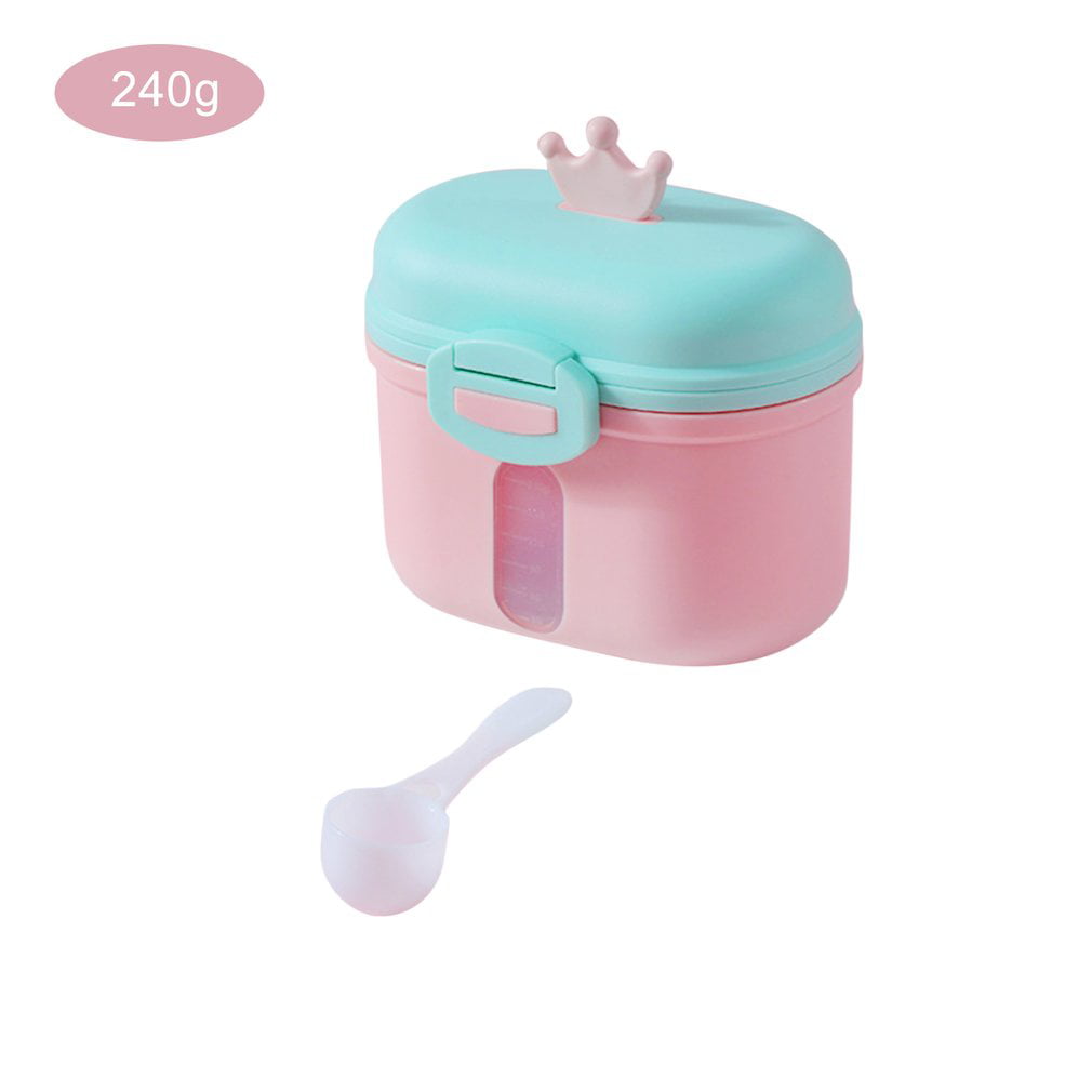 Baby Milk Powder Large Container Toddlers Food Snacks Storage Box with Spoon 