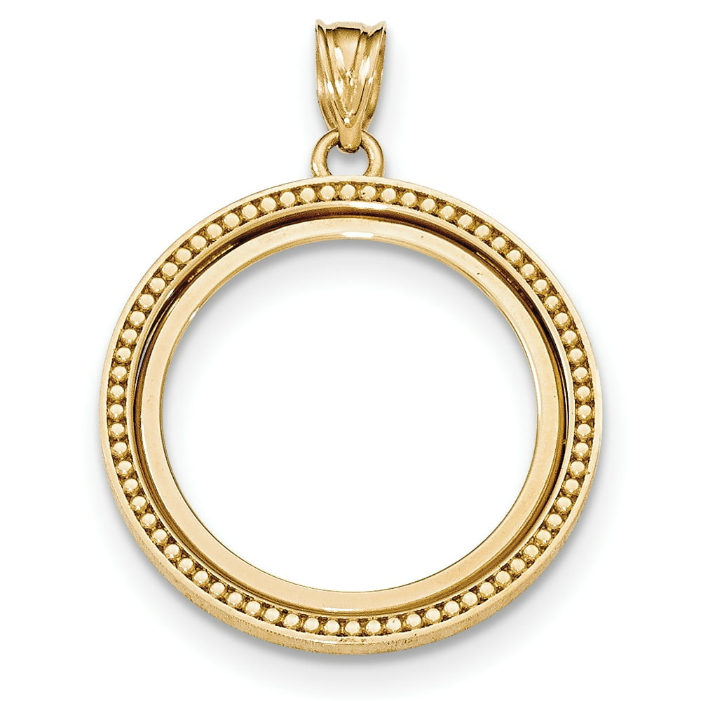 Jewelry Stores Network 14k Yellow Gold Beaded Polished 1/4 oz Panda