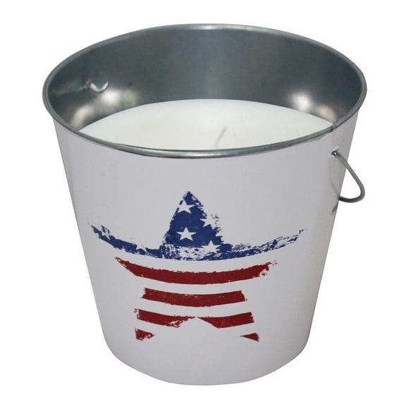 Vela tipo cubo con forma de citronela para patio Essentials, bandera de los Estados Unidos, 530 ml