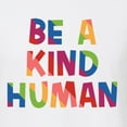 thumbnail image 6 of Wild Bobby, Be A Kind Human Positive Inspirational Slogan Inspirational/Christian Men Premium Tri Blend Tee, True White, Large, 6 of 6