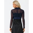 thumbnail image 4 of DARING DIVA Women's Elegant Bolero Shrugs Crop Cardigan L Dark Blue, 4 of 6