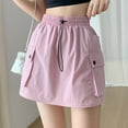 thumbnail image 4 of REALiKUN Cargo Skorts Women Hiking Pants Ladies Casual Shorts Y2K Parachute Pant Bermuda Short Skirt, 4 of 6