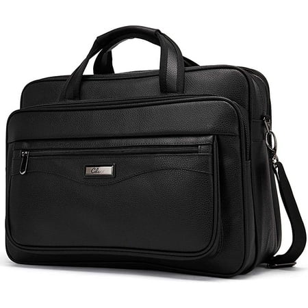 Leather Briefcase for Men Large Capacity 15.6 Inch Laptop Business ...