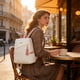 thumbnail image 4 of Mochila de cuero para mujer – Mochila de viaje impermeable antirrobo con borla, mochila informal de gran capacidad para el trabajo, la escuela, las compras y el uso diario., 4 of 6