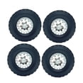 thumbnail image 1 of MERIGLARE 4 Pieces Tire Wheel Replacing Metal Wheel Rim Tire for 1/12 1/16 Vehicle DIY argent, 1 of 9