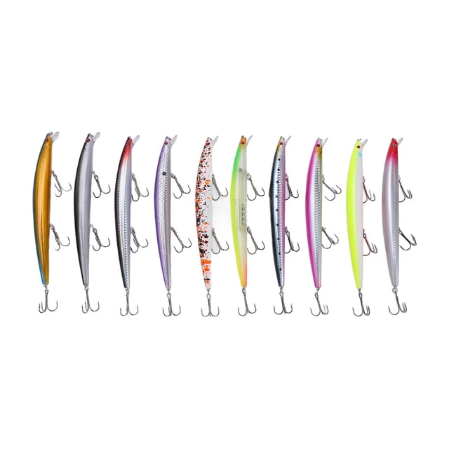 Señuelos de pesca Luya Mino 10 unidades 24 g 18 cm NikouMX Ojos Luya D Anzuelos fuertes