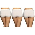 thumbnail image 3 of 3 Pairs Vanity Fair Women's Beyond Comfort Brief Modal 13251, Size 8, White, 3 of 9