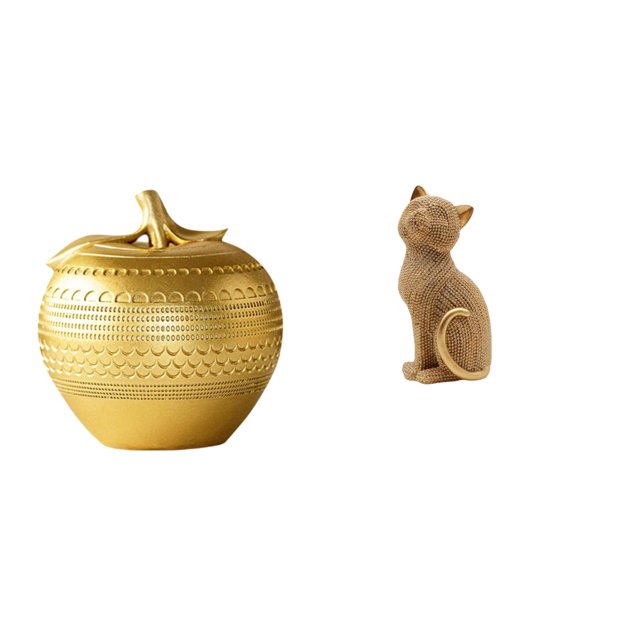 Figura de resina de gato, escultura moderna de animal frutal, adorno para mesa, estantería, comedor, dormitorio, oficina, entrada, coleccionable